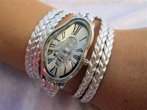 melting clock wrist watch